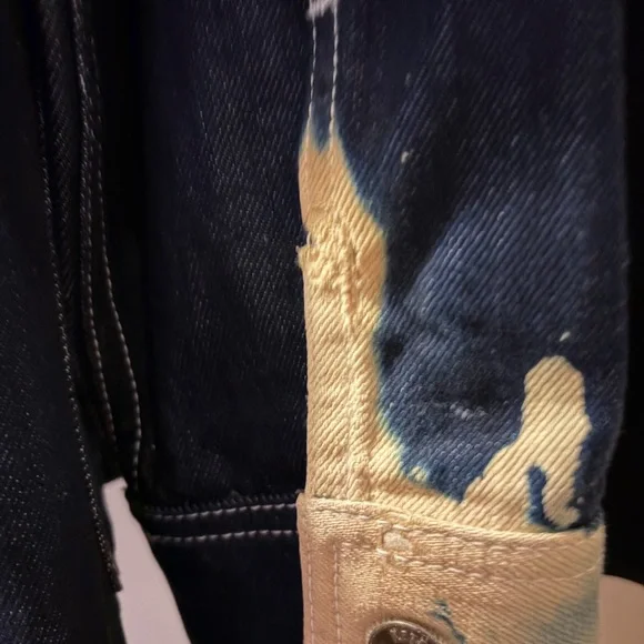 Versace versus Dark Blue Denim Jacket with Sleeve Logo - Picture 10 of 11